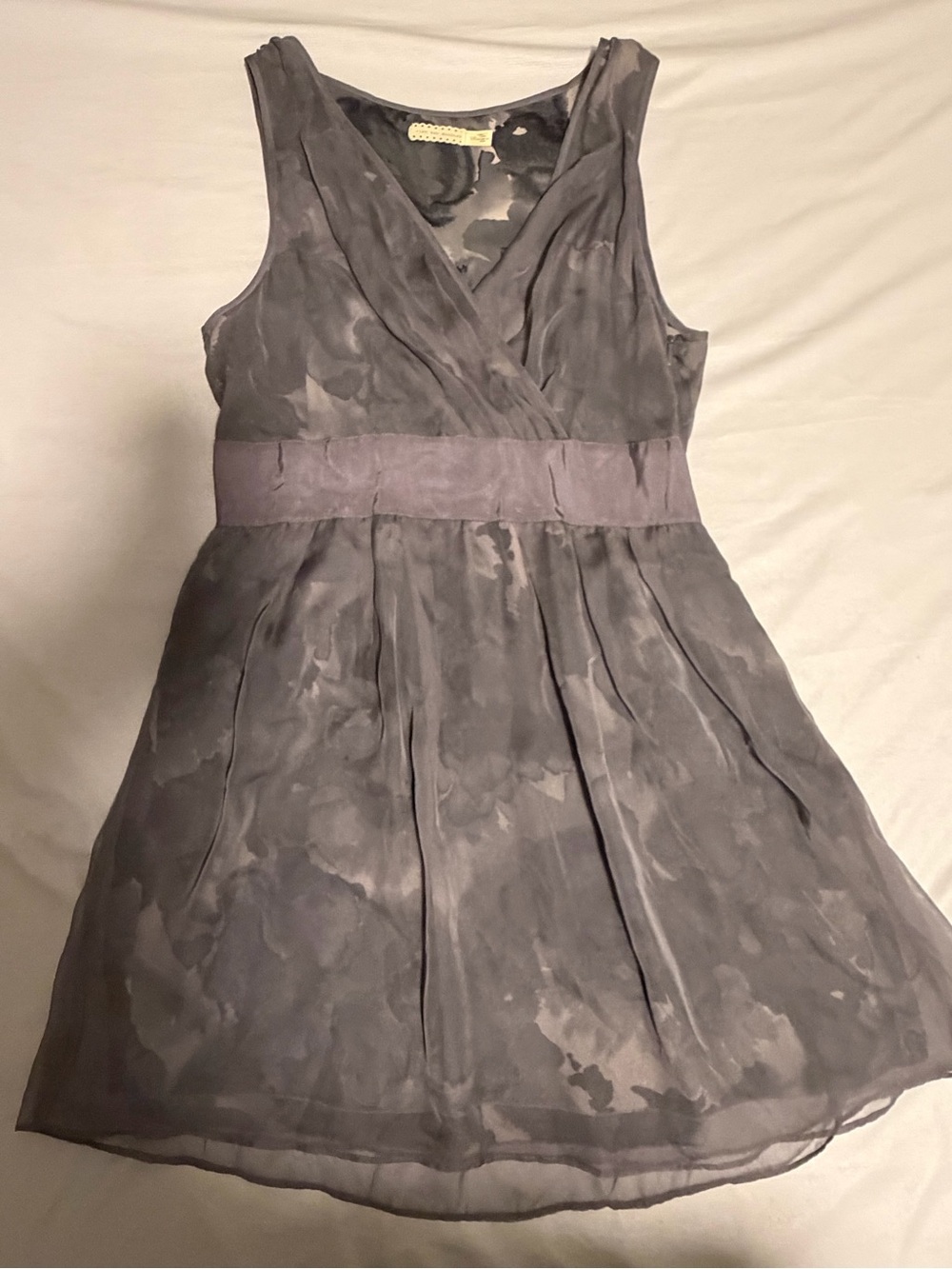 Pins & Needles Gray Floral Chiffon Wrap Dress